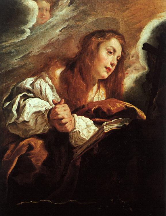  Domenico  Feti Saint Mary Magdalene Penitent Germany oil painting art